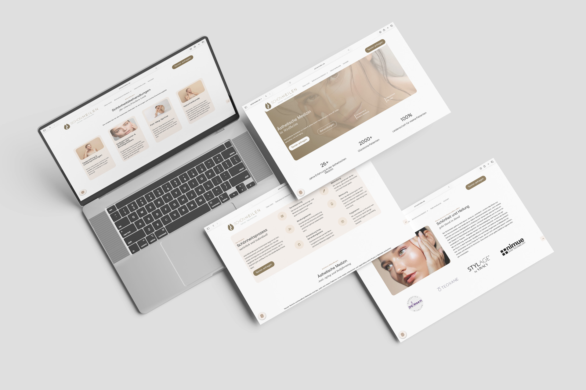 Laptop-Ansicht von Website für Heilpraktiker