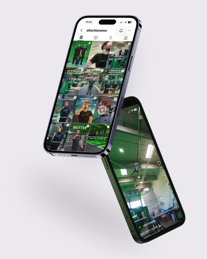 Geöffnete Broschüre für ein Kosmetikstudio
